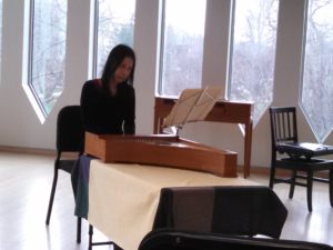 Satono Norizuki performing on a clavisimbalum,by Carl Rennoldson 